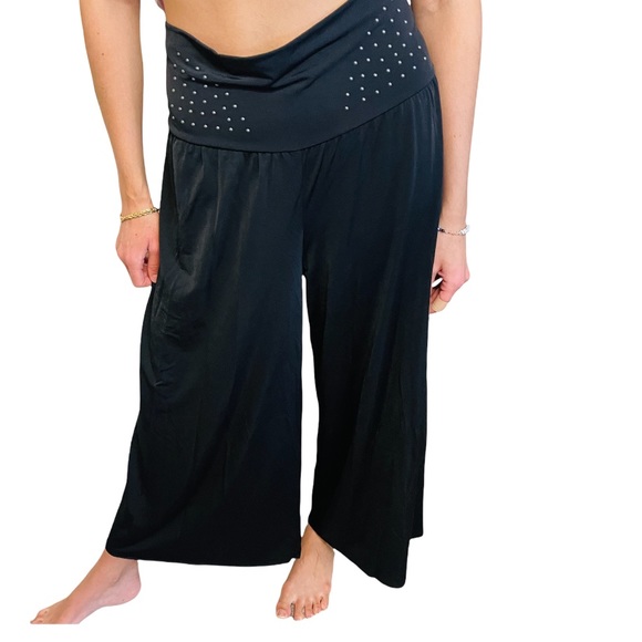 ISSEY MIYAKE - beautiful black, wide leg, Raw edge pants. - Picture 3 of 13